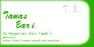 tamas bari business card